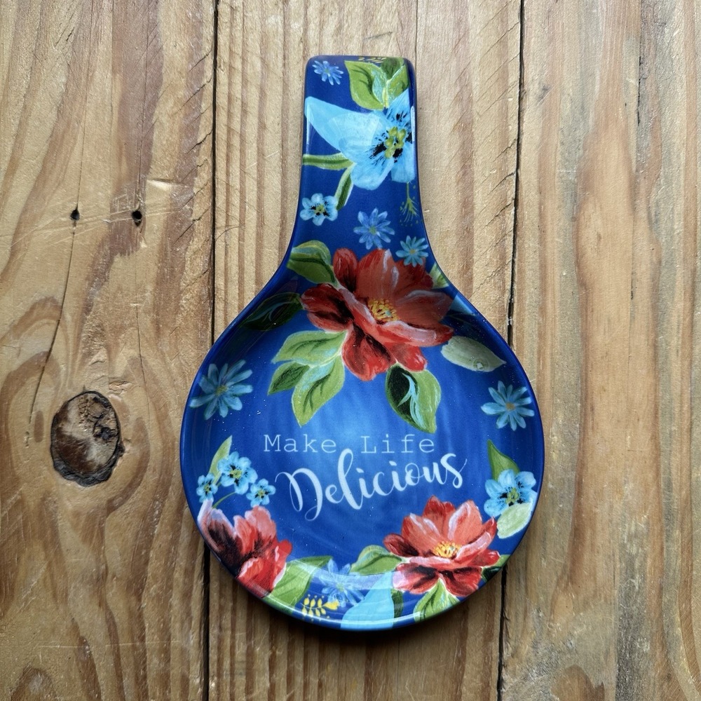 The Pioneer Woman Spring Bouquet Spoon Rest Blue Floral Make Life Delicious